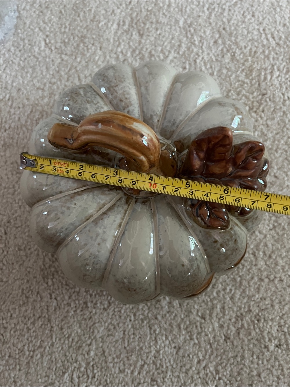 Ceramic Pumpkin with Lid- - Picture 7 of 7